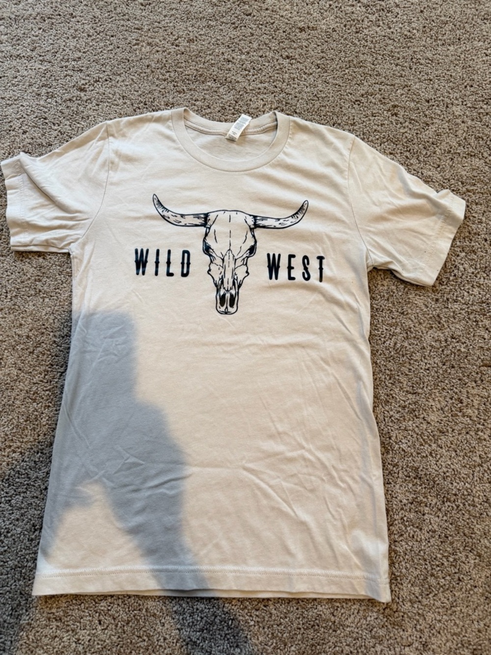 Bella Canvas Beige 'Wild West' Skull Tee